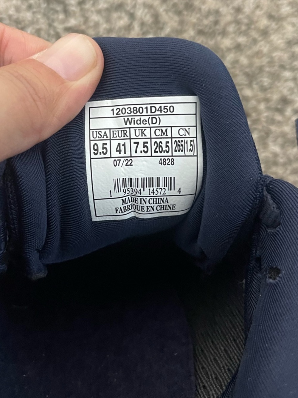 Women’s Brooks Ghost 15 Running Shoes Navy Blue White Size 9.5 Wide - Picture 7 of 8